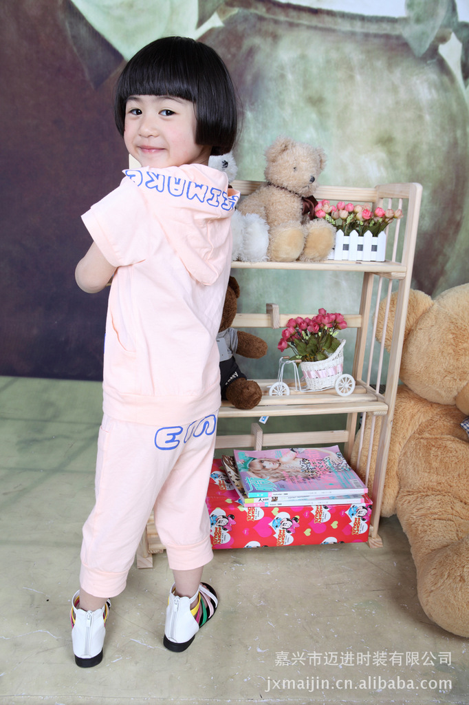 夏装 韩版运动休闲<em>套装</em> 童套装 <em>女童套装批发</em> 女