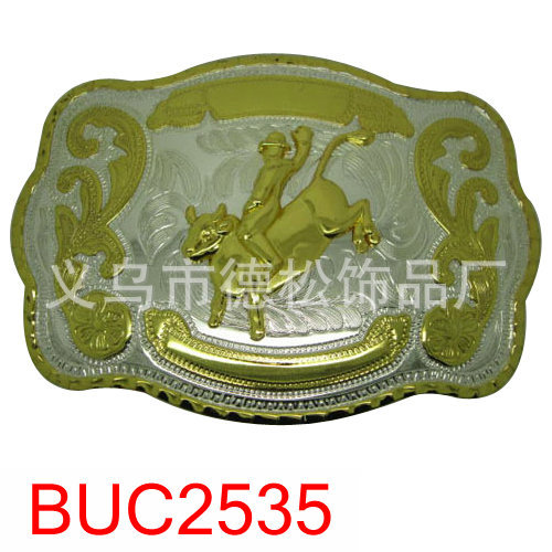 厂家直销银间金双色皮带扣,印第安朋克扣头