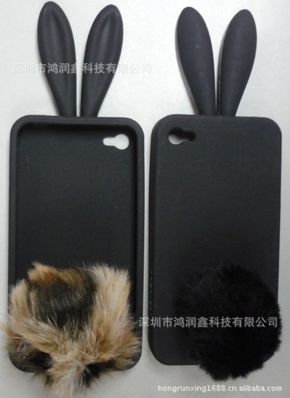 韩国超人气新品rabito兔子手机套 iphone 3g 4s 5g兔耳朵保护壳