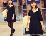 S9378# 2012春季时尚超爆新款珍珠蝴蝶孕妇春季裙衫火暴上市