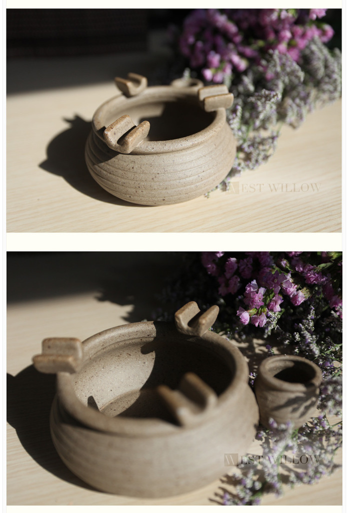 饰品,工艺品,礼品 其他工艺品 陶瓷工艺品 批发 精品陶土烟灰缸大号