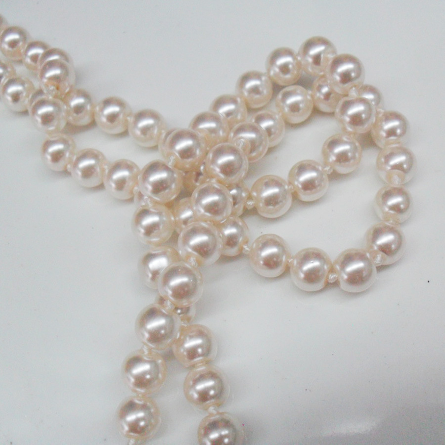 8MM打结珍珠项链 1.5米 打结项链 颜色可选 玻