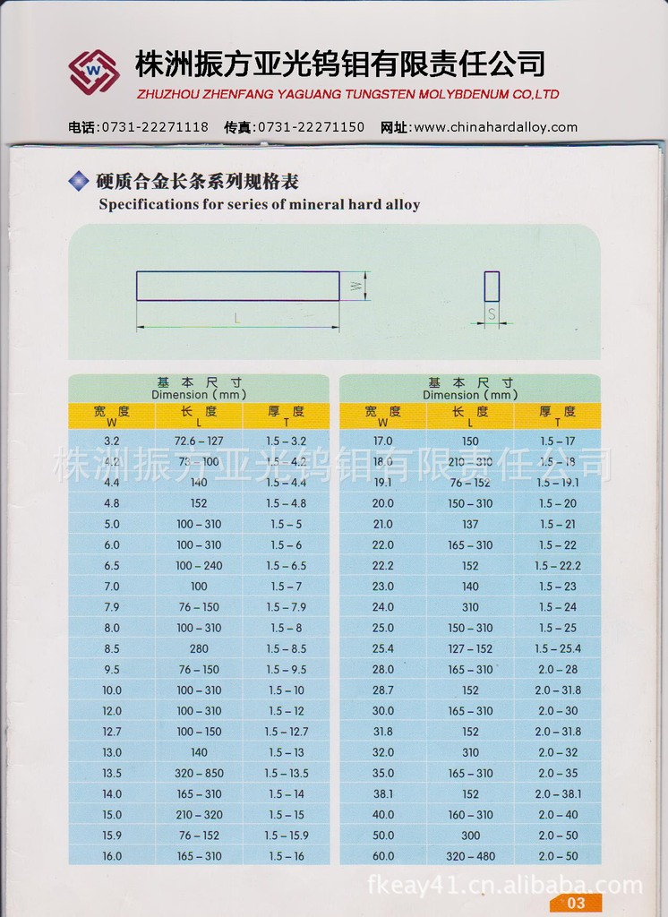 株洲振方供应 硬质合金板材 钨钢板