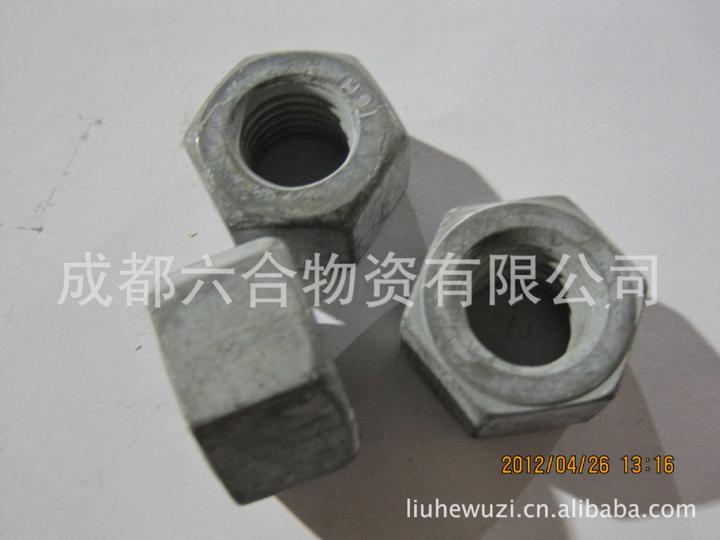 gb52光六角螺母,gb6170高强度螺母,各种六角螺母