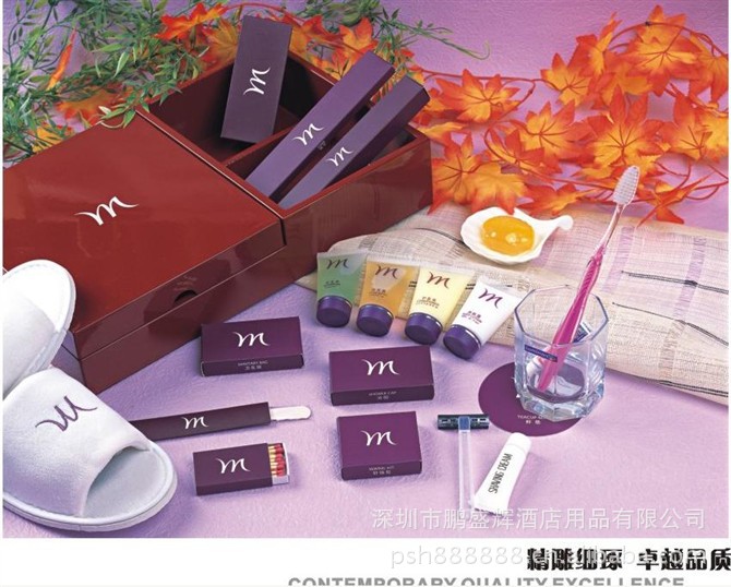 星级酒店用品,一次性用品,纸盒套装,梳子牙具洗发水沐浴露等