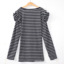 厂家服装服饰批发 2012秋季新款条纹短袖泡泡袖大码女装T恤 B07