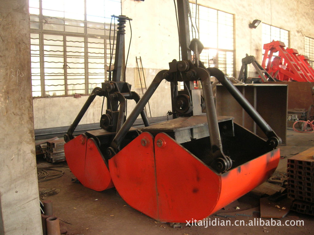 5-10吨行车电动葫芦用自开式抓斗 图片