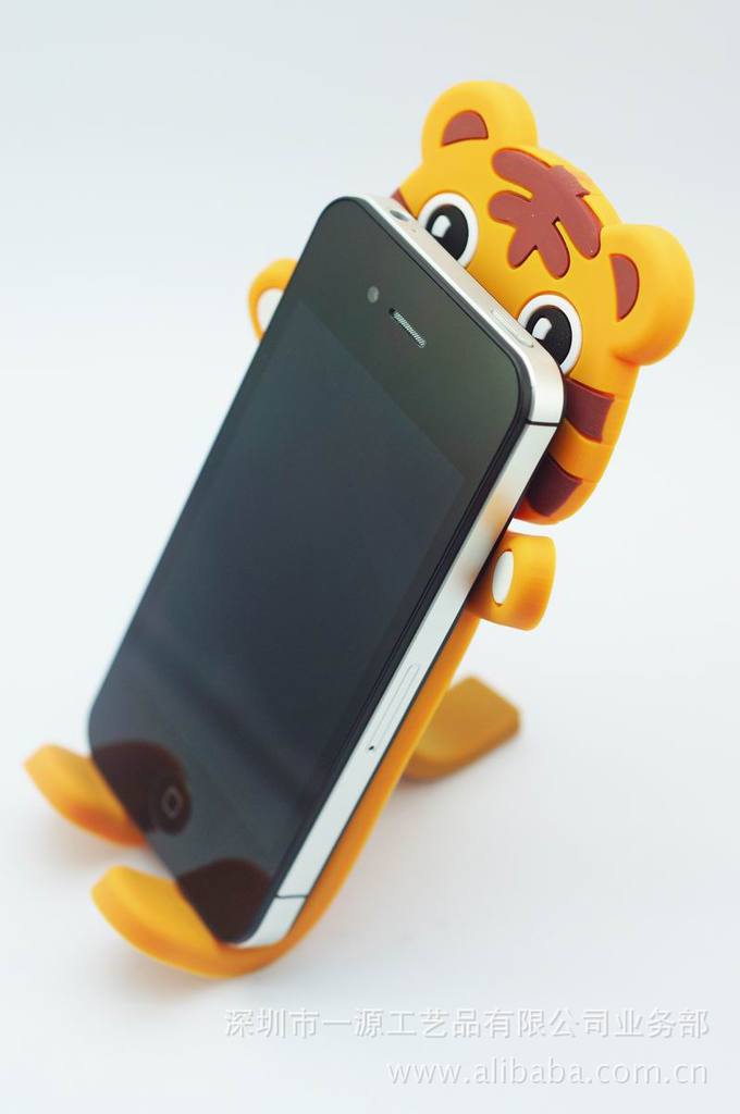 卡通小熊手机座 软胶手机座 遥控器座 苹果机座