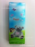 厂家直销 PP立体画文具盒 泰迪熊图 立体效果好 型号H1-006