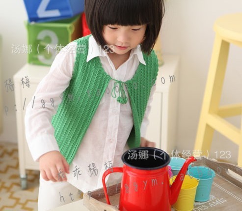 AF<em>女童麻花</em>背心毛衣 毛衣坎肩 100-140CM n8