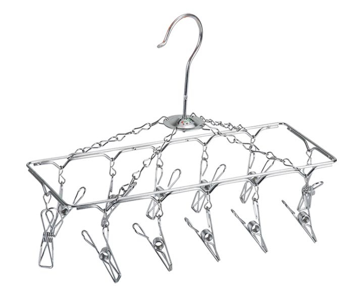 【不锈钢夹子晾衣架\/衣架\/袜子晾衣架2133 s】