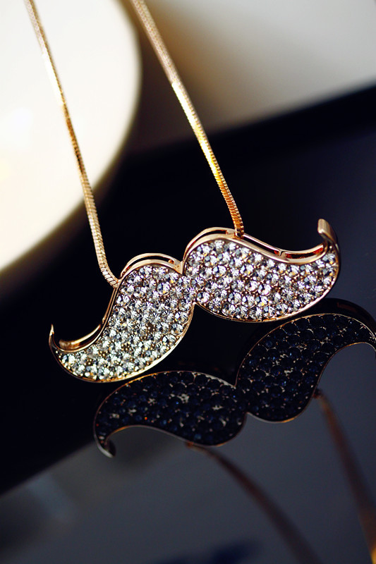 X7109玩味俏皮小胡子 满钻胡子 <em>韩版</em>潮人<em>个性</em>