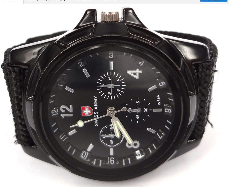 外贸热卖 swiss army watch手表 编织表带石英表瑞士军表手表