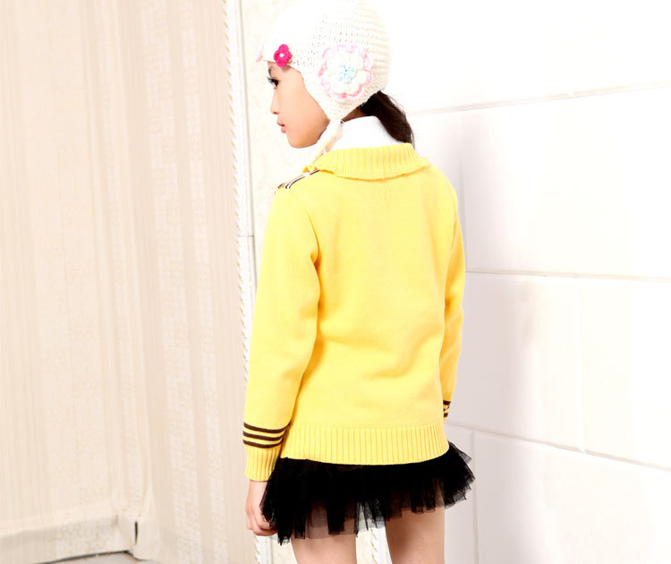 2012冬装新款 女童<em>毛衣</em> <em>圆点针织开衫</em>毛线衣 -