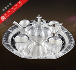 纯银工艺品-茶具-银茶具.纯银茶具. 高工艺南瓜茶具