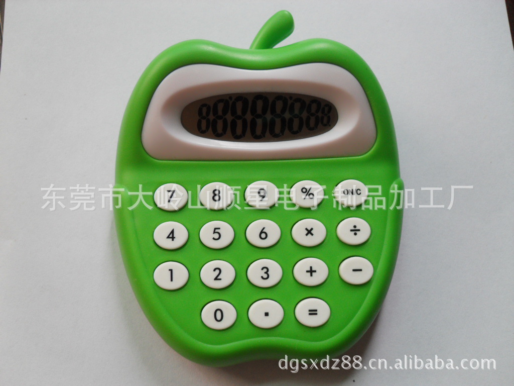 计算器卡通 绿色 苹果计算器 8位数计算器 计算