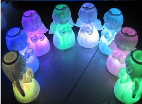 【XY012012A圣诞天使地摊视频小夜灯七彩货畅销a天使教程娃娃图片