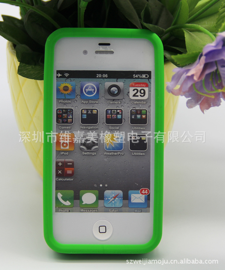 【iPhone4新产品手机套硅胶套 双色iPhone4硅