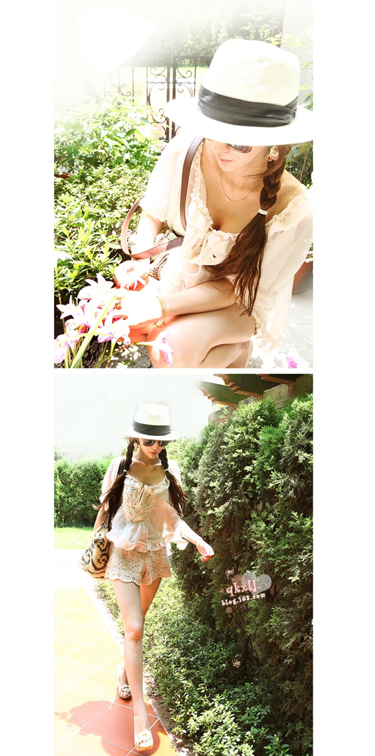 【VIVI杂志 LENA蕾丝<em>镂空</em> <em>棉</em>水溶边<em>钩花</em> 打底