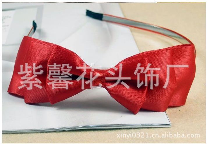 韩国热卖缎带三层绸缎蝴蝶结公主发箍 <em>头发</em>修
