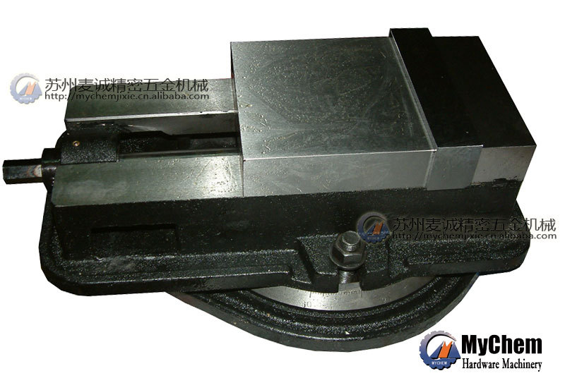 【铣床可倾虎钳】台湾铣床可倾平口钳_4寸双向角固式虎钳