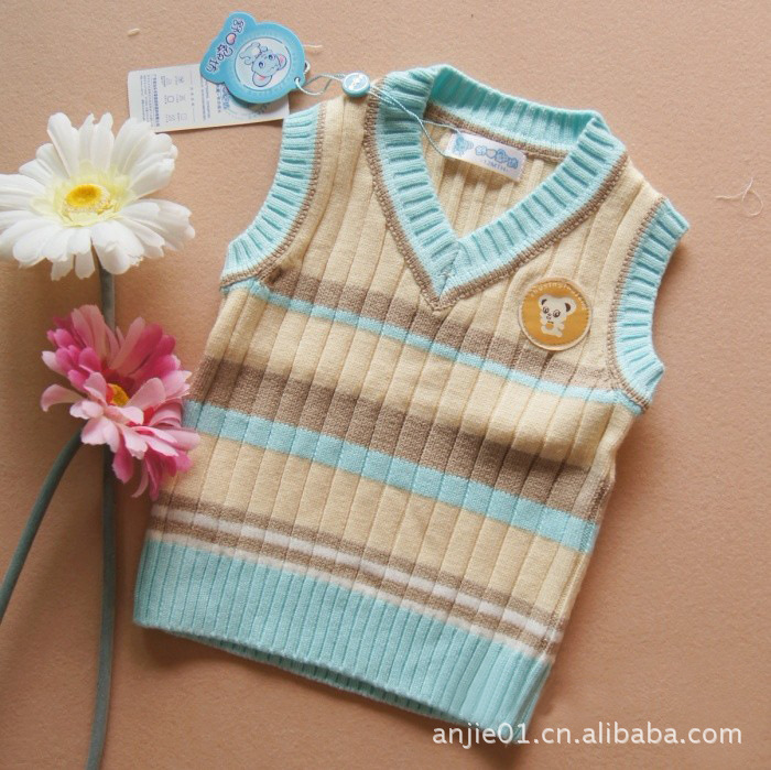 【舒心婴坊 <em>毛线</em>坎肩 儿童毛衣 男童<em>女童</em> 针织马