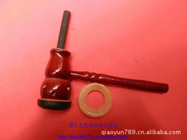 经络保健器材-红色竹葫芦炙 简装脐炙 精装葫芦