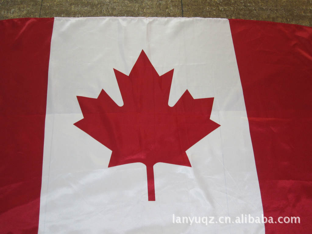 【专业厂家】加拿大国旗 各国节庆旗帜 色丁涤纶国旗