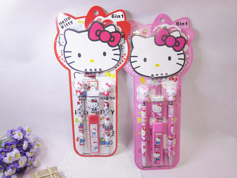 hello Kitty 文具套裝 學習用品獎品 兒童禮品套裝 3788鑰匙型工廠,批發,進口,代購