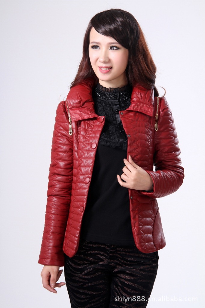 大码中青年女士水洗<em>皮</em>加棉<em>棉服</em>批发 <em>女式棉衣</em>