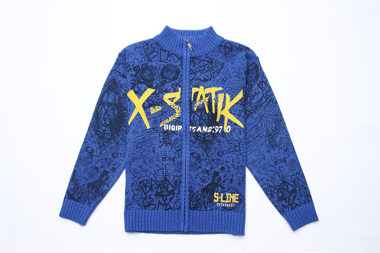 【已售完】儿童<em>毛衣</em> 个性<em>花纹</em>拉链式<em>男童</em>针织