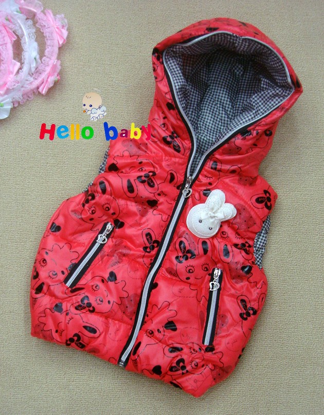 <em>儿童</em>新年装 中国红复古女童<em>唐装棉马甲</em> 女童外