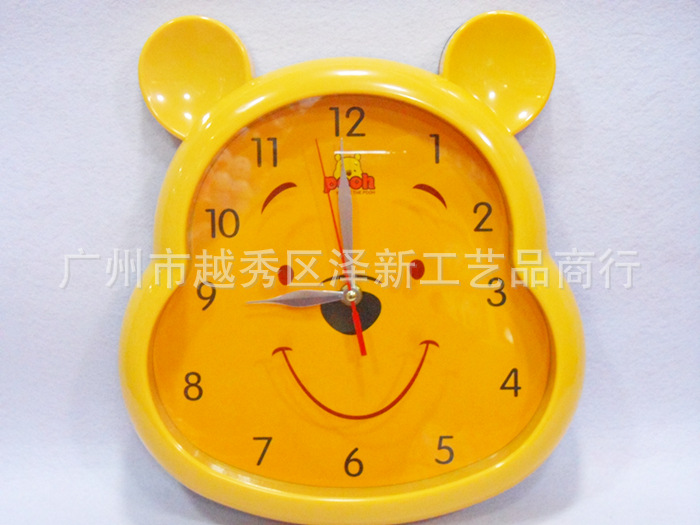 【小动物可爱卡通挂钟 静音时钟客厅卧室挂钟