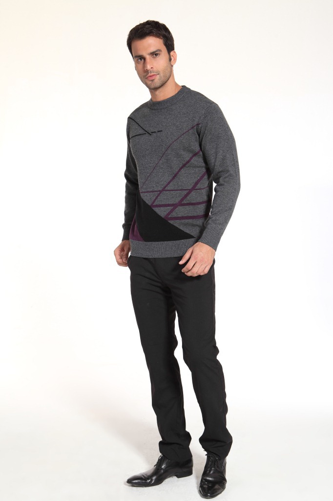 【2012冬装男装 <em>男士</em>个性<em>条纹配色</em>时尚<em>毛衣</em> 韩