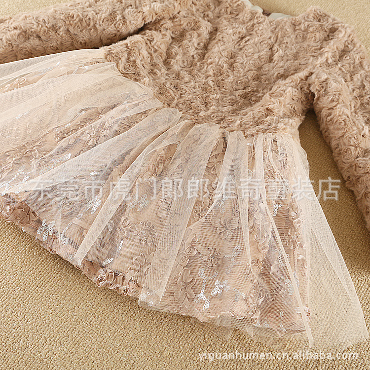 装 新款冬季儿童裙子 秋冬季<em>女童加厚连衣裙</em> 宝