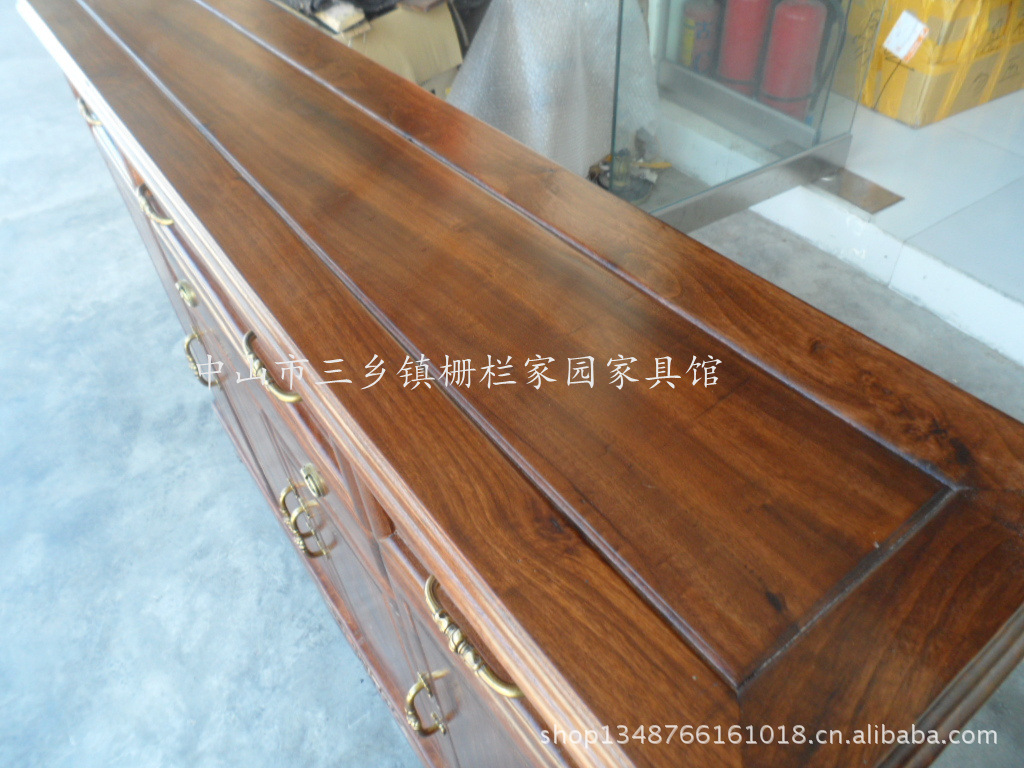 【简欧式实木家具香物流边柜储物柜餐边樟木大连家具图片
