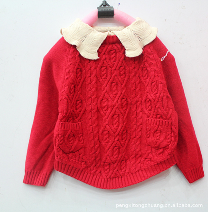 AF<em>男童</em> 圆领<em>花纹毛衣</em> 套头毛线衣100-140CM