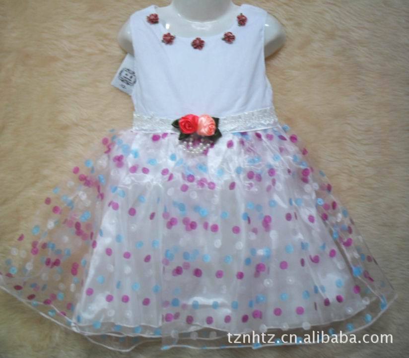 【供2012夏季新款女童裙(6.1节幼儿礼服)厂家