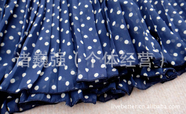 【<em>日本原单</em>复古波点百褶<em>短裤</em> 百褶雪纺裤裙 防