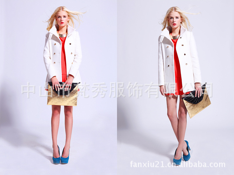 【毛呢大衣<em>女外套</em>女中长款<em>冬季</em>新款修身显瘦呢