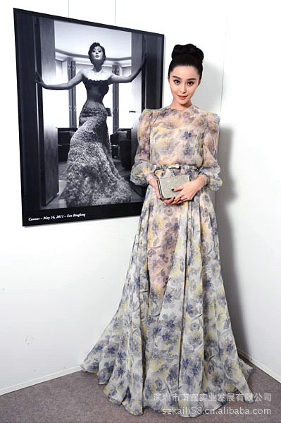 长款连衣裙 外贸<em>原单</em> <em>欧美女装</em>批发 2012明星款