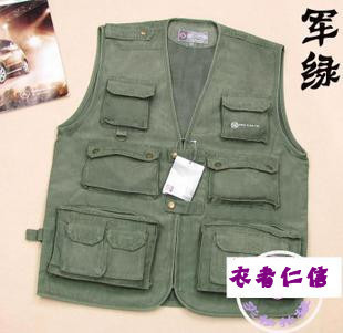 批发采购男式马甲-外贸12口袋男背心摄影师马甲