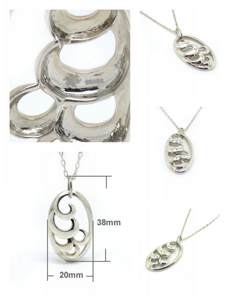 【925纯银海浪吊坠 <em>光棍节</em>饰品 <em>送女友</em>的礼物