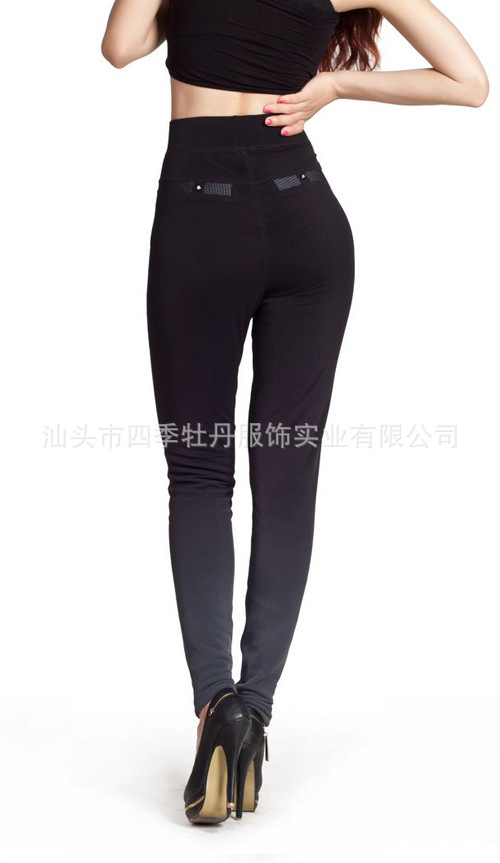 【四季牡丹<em>美仪 女士保暖裤</em>中厚款灰银渐变 网