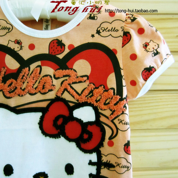 外贸童装原单剪标中小童儿童服装服饰短袖印花