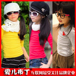 2012春款 爱儿布丁 韩版女童糖果色童T恤 童装批发