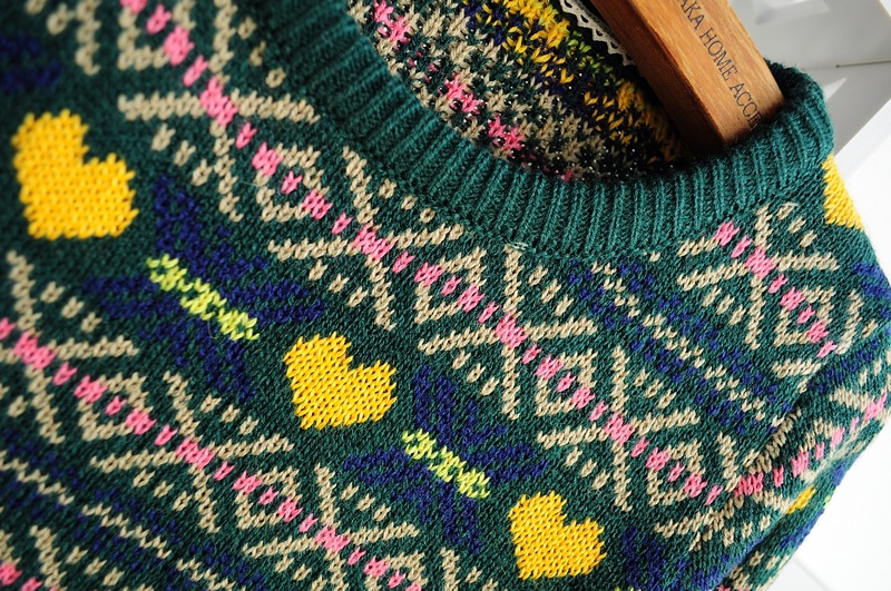 提花桃心刺绣花边层叠底边针织衫 <em>毛衣</em> <em>打底</em>衫