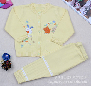 卡右全棉<em>婴儿毛衣</em>新生<em>宝宝纯棉线</em>针织开衫外套