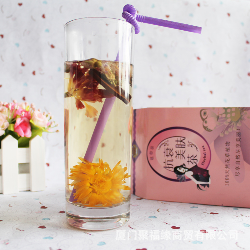 【天然植物饮品 爱美女人抗衰老美肤花草茶 颐