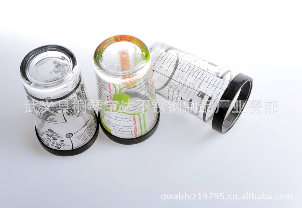 【600ml 玻璃厅杯 个性绘图摇酒壶\/调酒器】